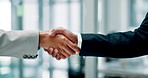 Meeting, shaking hands and business people in office for interview, welcome or onboarding for b2b collaboration. Partnership, handshake and men in planning for proposal agreement, consulting or deal.