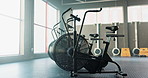 Elliptical, gym and equipment for workout, fitness and exercise for health and wellness. Gear, studio or crossfit club for physical training, weight loss and competition body building with cardio