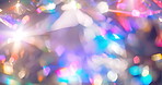 Abstract, wallpaper and diamond light or holographic prism for rainbow glow, sparkle or crystal. Background, reflect and iridescent pattern with gem bokeh or triangle jewel, geometric or kaleidoscope