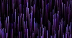 Art, neon lights and stripe pattern with purple color for digital wallpaper, design or abstract overlay. Illumination, glow and geometric lines with holographic creativity by dark black background.