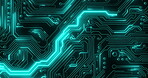 Circuit board, electronics and tech on motherboard for big data or communication on computer system. Network, digital or machine learning on cyber hardware for storage, info or cloud computing