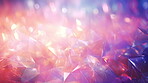 Prism, light and abstract of crystal with sparkle for creative background, colorful and design. Triangle, shine and pink stone with glow for geometric wallpaper, neon light and artistic polygon