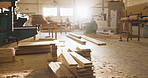 Wood, machine and material for carpentry with furniture manufacturing business in industry. Equipment, production and planks of timber or lumber for craft or maintenance in industrial workshop.