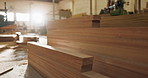 Wood, machine and timber for carpentry with furniture manufacturing business in industry. Equipment, production and planks of material or lumber for craft or maintenance in industrial workshop.
