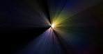 light, space and dark background with galaxy, flash or star rays shine for wallpaper or astronomy aesthetic. Graphic of colorful glow with creative art and spark in vortex or portal of magical realm