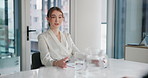 Woman, boardroom and meeting on job interview for career growth and opportunity as accountant. Female person, employee and conversation in office as candidate for corporate position and employment