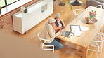 Laptop, paperwork and angry senior couple with home budget, financial planning or retirement stress. Old man, woman and discussion in house for mortgage debt, pension or health insurance from above
