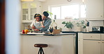 Cooking, child and father cutting vegetables for food, learning and prepare healthy lunch. Teaching, kid and parent with knife on chopping board for pepper, organic meal or help girl in home kitchen