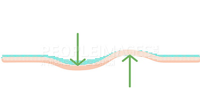 Graphic, layer and epidermis structure with arrow for hydration process ...