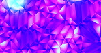 Geometric, pattern and effect with abstract motion and gem light for purple background. Kaleidoscope, glow or graphic shapes for futuristic texture or mineral structure for dynamic illusion wallpaper