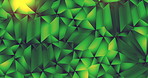 Graphic, pattern and effect with abstract glow and gem light for green background. Kaleidoscope, motion and geometric shapes for futuristic texture or mineral structure for dynamic illusion wallpaper