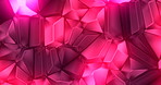 Kaleidoscope, light pattern and effect with abstract motion and gem for pink background. Graphic, glow and geometric shapes for futuristic texture or mineral structure for dynamic illusion wallpaper