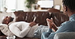 Hypnotherapy, counseling and office with man and psychologist for mental health help. Hypnosis, assessment and listening to talk for psychology support and sound therapy for wellness and care