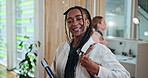 Education, confident and woman in college, face and book for learning, scholarship and student in class. Knowledge, portrait and person with backpack, proud and learner in university and Canada