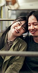 Face, travel and Japanese couple in cable care of mt takao for explore, honeymoon vacation and bonding. Adventure, happiness and tourism with asian man and woman in tram for public transportation