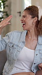 Watching tv, winner and high five with woman and friends for sports tournament, competition and games. Results, fans and happy with people in living room at home for championship match, smile or goal