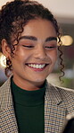 Smile, tablet and night with business woman in office for research, planning and website. Typing, online and networking with female employee in startup agency for research, project and connection