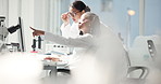 Science, people and assistance on computer in laboratory for medical research or data analysis training. Scientist, tablet or expert knowledge on pharmaceutical innovation, medicine support or advice