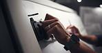 Hands, designer and drawing with ruler, canvas and lines for creativity, editing or process at company. Person, board and paper with tools, writing or sketch with project management for design agency