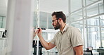 Office, businessman and sticky note with writing for strategy, brainstorming and project solution. Glass wall, male person and manager with mind map for ideas, problem solving and creative planning
