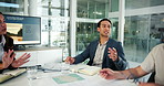 Office, meeting and business people with documents in conflict for contract, decision and b2b deal. Professional, corporate and men and women with paperwork for disagreement, crisis and argument