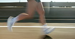 Running, fitness and blur of person in city for workout, marathon training and exercise. Sports, race and legs of athlete on street with speed for challenge, competition and performance outdoors