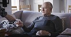 Medicine, pills and senior man with wife giving medication for healthcare support, rehabilitation help and elderly care. Medical, retirement life and elderly person with cancer prescription drugs