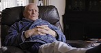 Rehabilitation, physiotherapy and circulation with a senior man stretching for blood flow in his retirement home. Fitness, health and recovery with a mature male pensioner working on his mobility