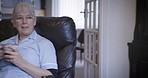 Senior people, retirement and relax with conversation together, coffee break at house or nursing home. Couple, care and love in marriage with communication, health and wellness with retired lifestyle
