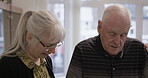Senior man, caregiver and support for walking in nursing home, rehabilitation center or recovery. Happy elderly nurse, therapist or counselor looking after or helping old male to walk in healthcare