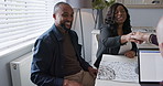 Couple, advisor and handshake for home meeting, success and agreement of rent, mortgage or payment plan. People, realtor or real estate agent with clients shaking hands for house deal and thank you