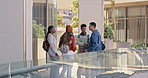 Group, education and students with conversation, university and teamwork for assignment. People, campus and friends with discussion, scholarship or collaboration for project, college or communication