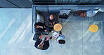 Business people, meeting and above in office lobby with labour lawyer group and brainstorming for case. Attorney, communication and collaboration at law firm with legal strategy for court on couch 
