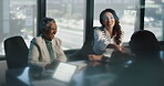 Deal, handshake and meeting with business people in office boardroom for collaboration. Agreement, b2b and partnership with employee team shaking hands in workplace for acquisition or merger