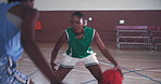 Sports, fitness and women with basketball game, training and competition with workout. Players, girls and athletes on court, wellness and practice with energy, cardio and people with support