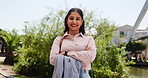 Face, business and pride as woman in city of real estate, property development and corporate career. Smile, realtor and arms crossed for ambition of infrastructure, project management of urban travel