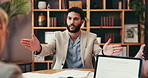 Meeting, paperwork and business people in office for legal consulting, case review and strategy. Professional, attorney team and men and women with documents for discussion, agreement and planning