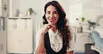 Happy woman, face and doctor with clinic practice for healthcare development or wellfare at hospital. Portrait, female person or medical worker with smile for career in health or private service
