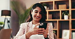 Remote work, phone and typing with woman in home office for virtual assistant, client report and networking. Feedback, administration and proposal schedule with person for planning and research