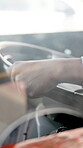 Travel, steering wheel and hands of person on bus for navigation, shuttle service and driving journey. Commute, public transportation and route with closeup of driver for location, traffic and trip