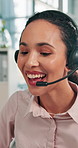 Woman, customer service or advice in call center with smile, laptop or justice hotline at law firm. Happy consultant, business ethics or legal support with dispute resolution or contact at help desk