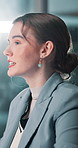 Woman, discussion and meeting at night in office, share ideas or information for digital marketing collaboration. Project management, SEO deadline and team speaker with feedback, review or agenda