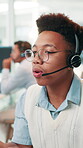 Office, businessman and talking with headset for call center, consulting and agent for customer service. Workplace, male person and consultant with communication for questions, support and assistance