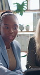 Business, conversation and women in office, tablet and internet with digital app for email. People, coworking and employees with tech, discussion and feedback for user experience and cooperation