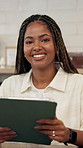 Face, owner and woman with tablet in coffee shop for online sales, small business and service. Digital technology, cafe and portrait of happy African waitress, barista or confident server in startup