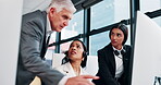 Call center manager, help and teamwork with computer for sales advice, website glitch and CRM systems error. Telemarketing, woman and mentor with assistance for product knowledge and customer enquiry