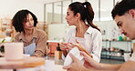 People, instructor and talk for pottery course for sculpture design, learning technique and craft process. Potter, teaching and guidance for mold production, ceramic demonstration and creative lesson