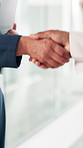 Business, people and handshake for meeting in office for introduction, partnership and agreement deal. Staff, shaking hands and employees welcome, greeting client and negotiation for b2b opportunity