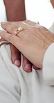 Empathy, hands and shoulder with couple closeup in home for comfort, sympathy or support. Compassion, grief or loss with husband and wife in apartment together for bonding, love or understanding