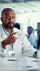 Chemistry, mature man and plant with petri dish in laboratory for GMO, medical research and breakthrough. Scientist, biotechnology and examine sample for pharmaceutical ecology or sustainable botany